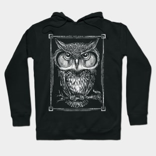 Owl White Hoodie